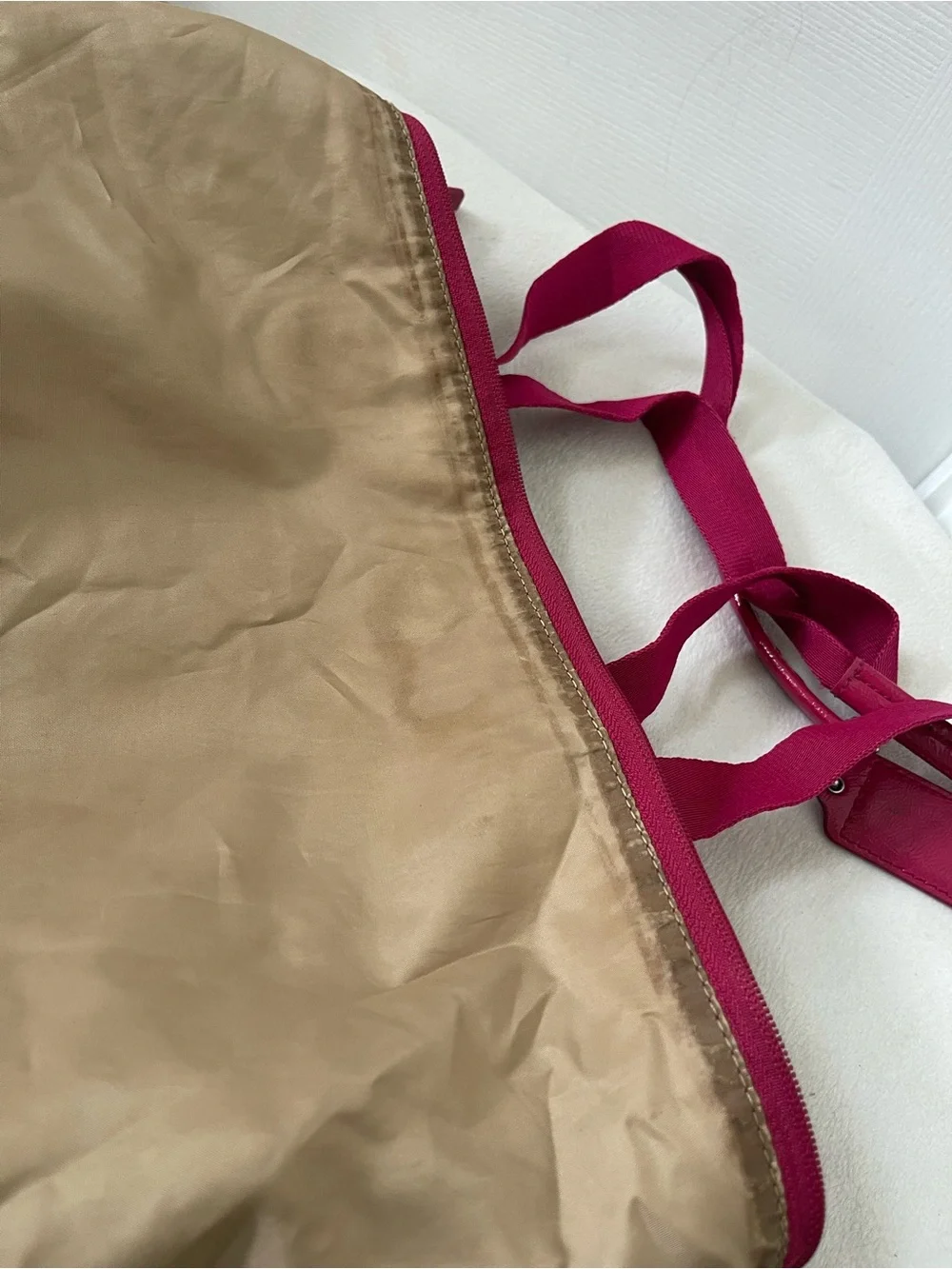Coach Fuchsia Signature Nylon Getaway packable weekender Tote